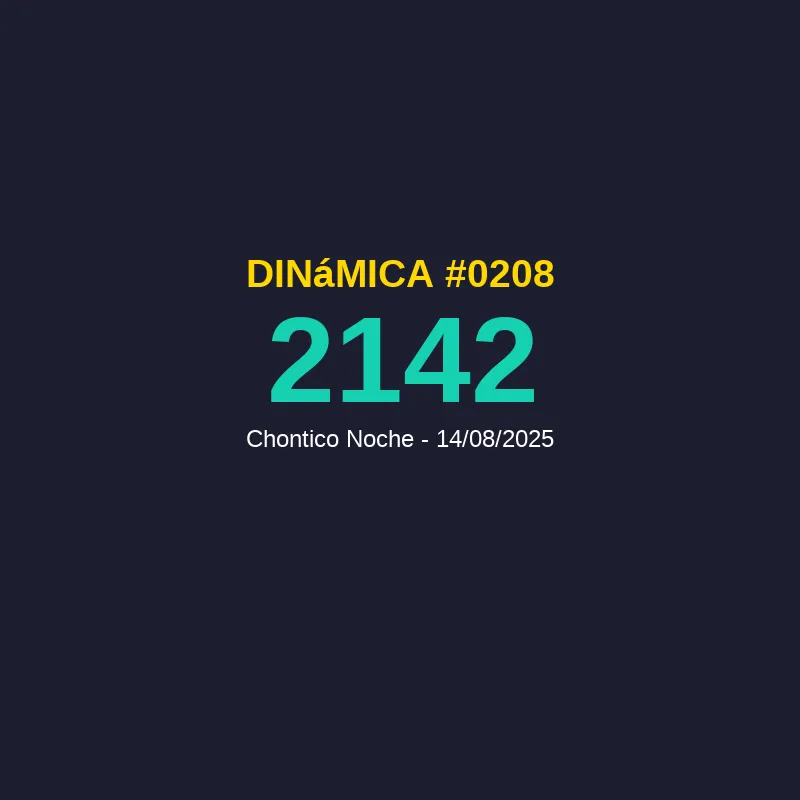 Resultado "Dinámica #0208" - 14/08/2025