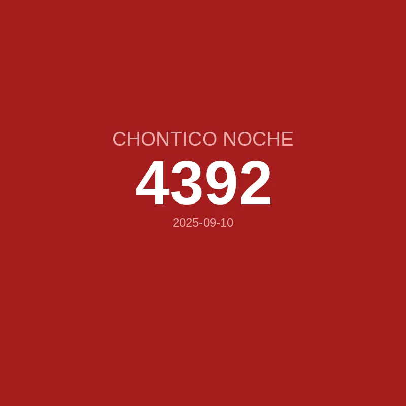 Resultado Chontico Noche 2025-09-10