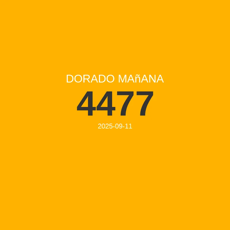 Resultado Dorado Mañana 2025-09-11