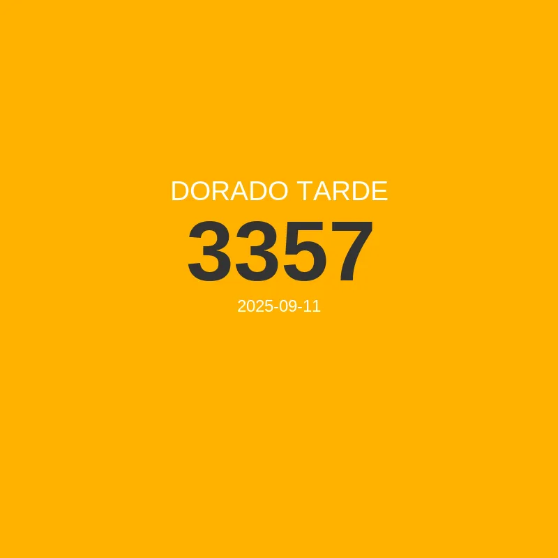 Resultado Dorado Tarde 2025-09-11