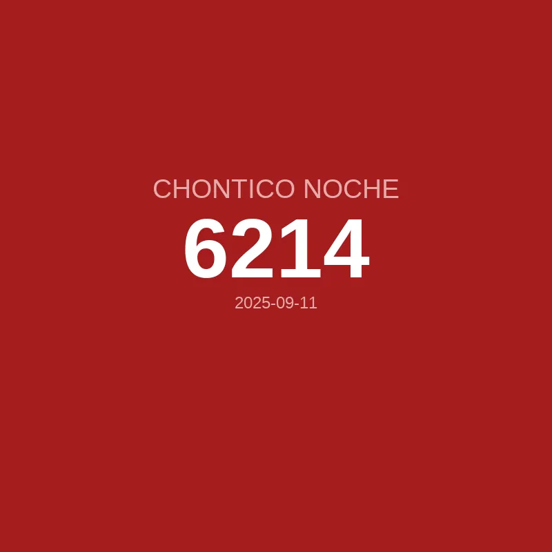 Resultado Chontico Noche 2025-09-11