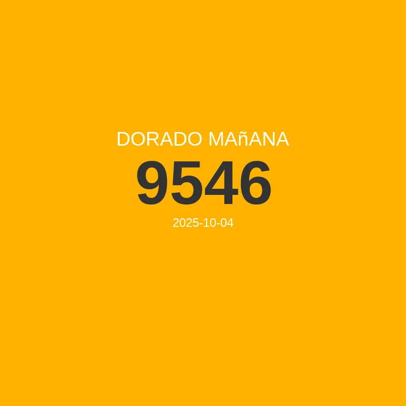 Resultado Dorado Mañana 2025-10-04