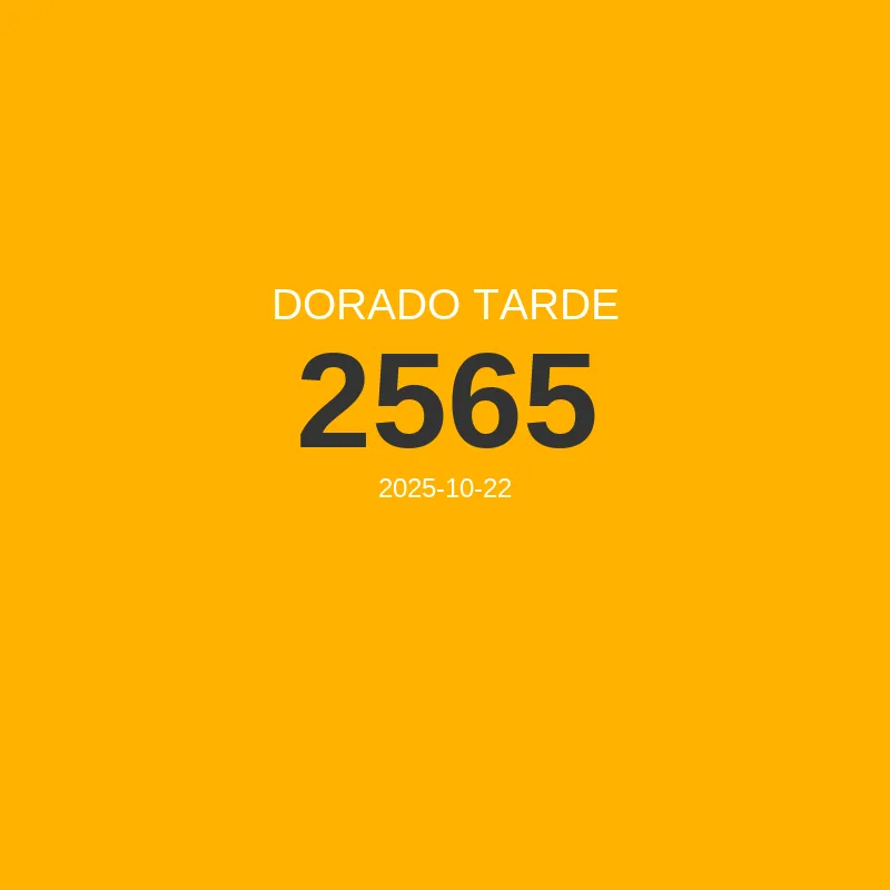 Resultado Dorado Tarde 2025-10-22