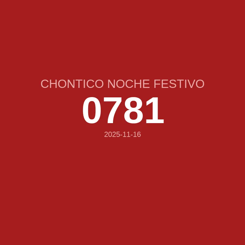 Resultado Chontico Noche Festivo 2025-11-16