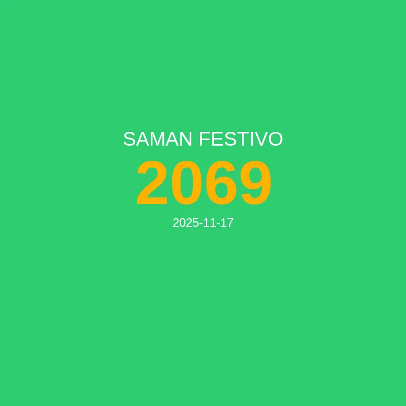 Resultado Saman Festivo 2025-11-17