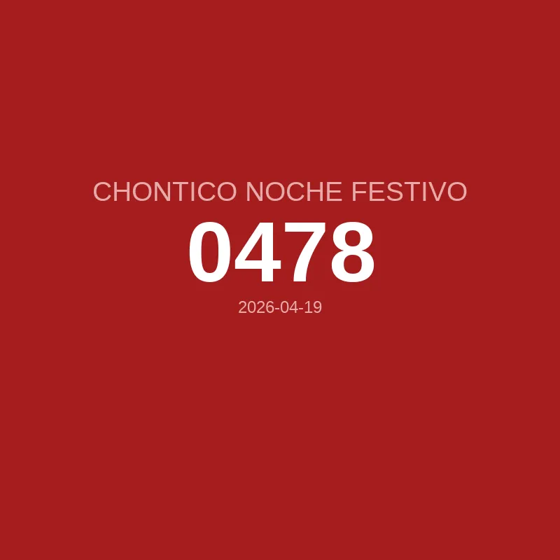 Resultado Chontico Noche Festivo 2026-04-19