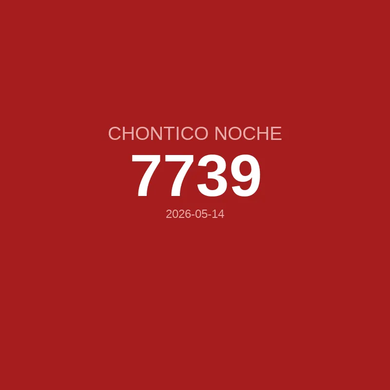 Resultado Chontico Noche 2026-05-14