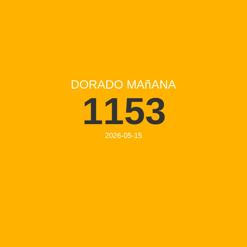 Resultado Dorado Mañana 2026-05-15