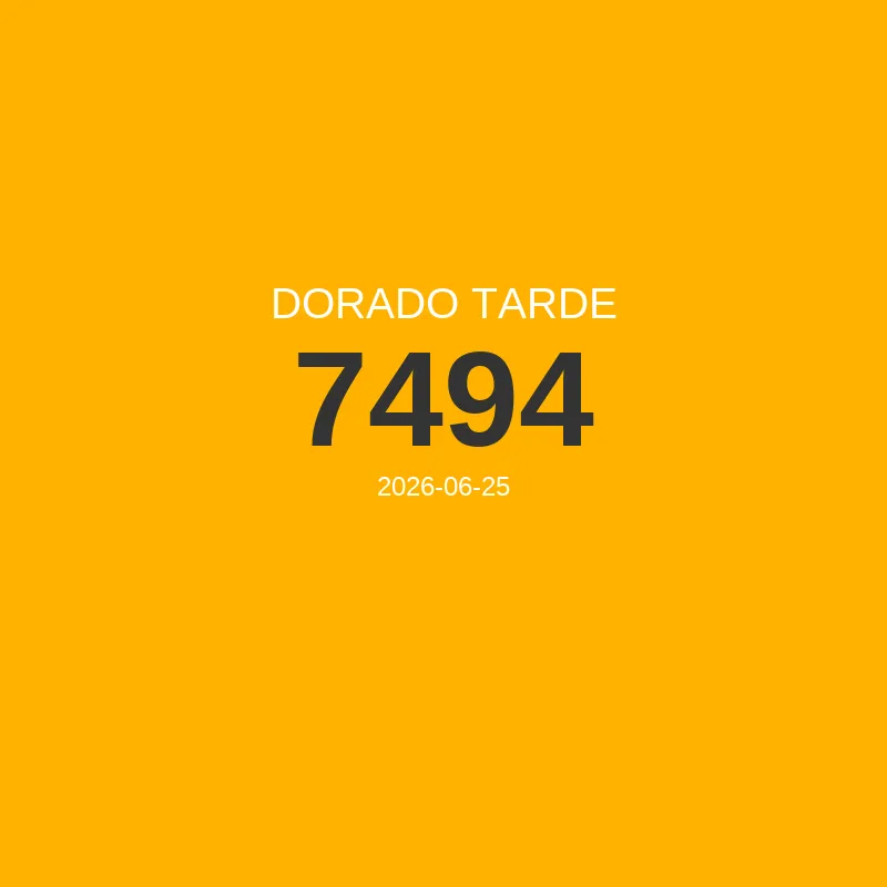 Resultado Dorado Tarde 2026-06-25