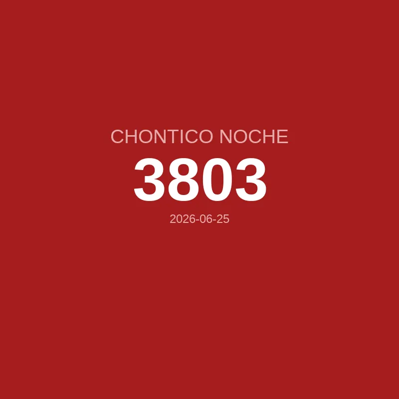Resultado Chontico Noche 2026-06-25